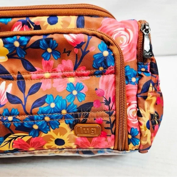 The Lug Trolley XL Cosmetic Case in the Whimsy Copper Floral New - Picture 8 of 8